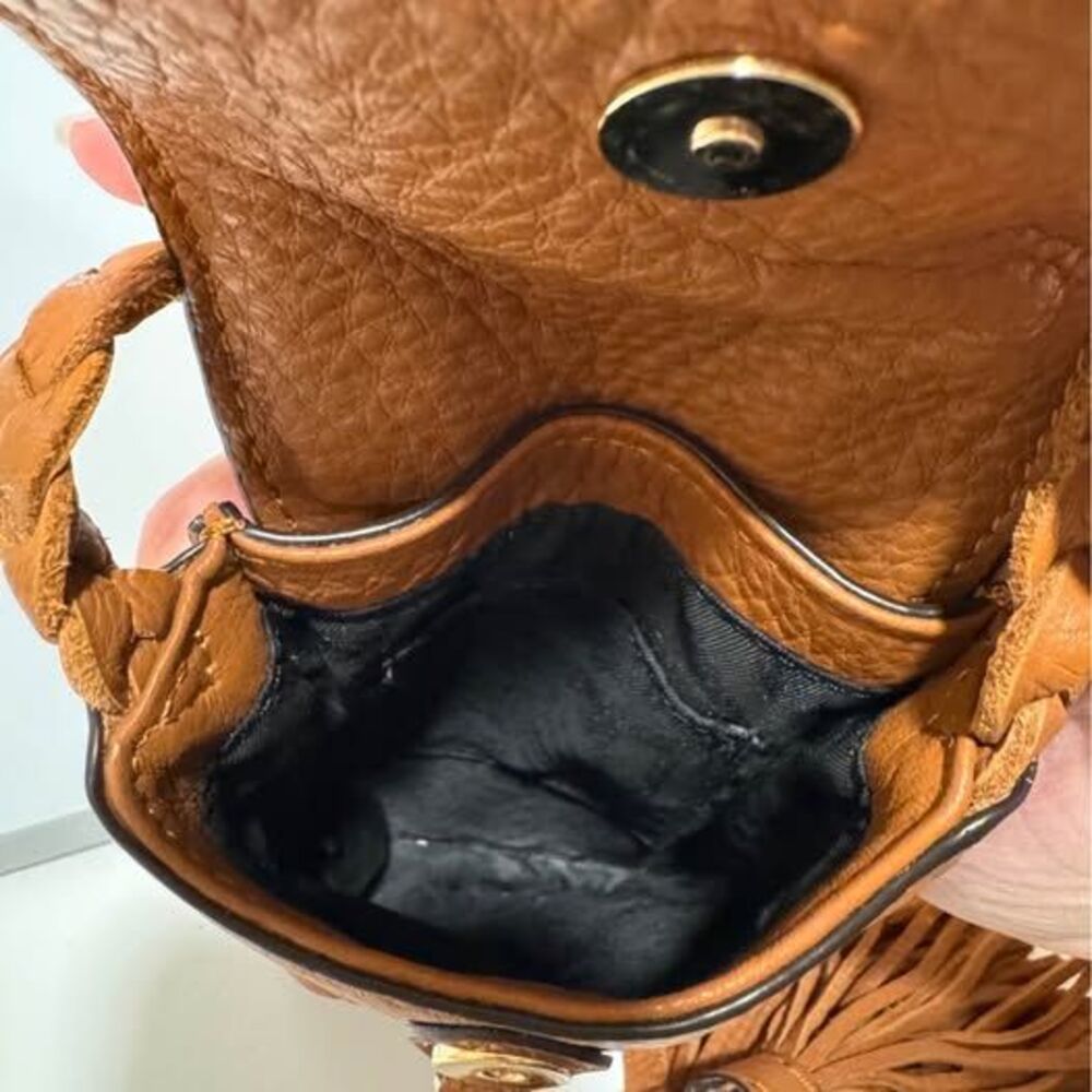 Rebecca Minkoff Leather Tassel Phone Crossbody Bag - Picture 6 of 7